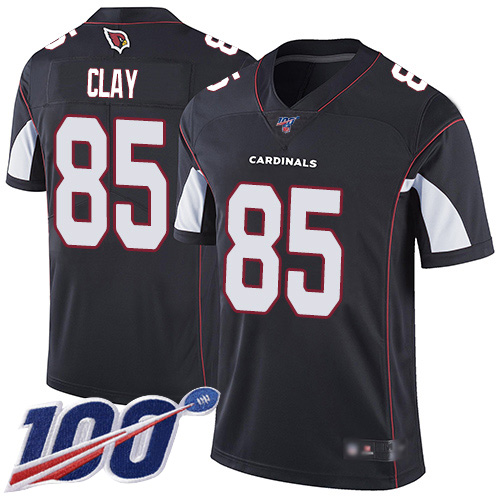 Arizona Cardinals Limited Black Men Charles Clay Alternate Jersey NFL Football #85 100th Season Vapor Untouchable